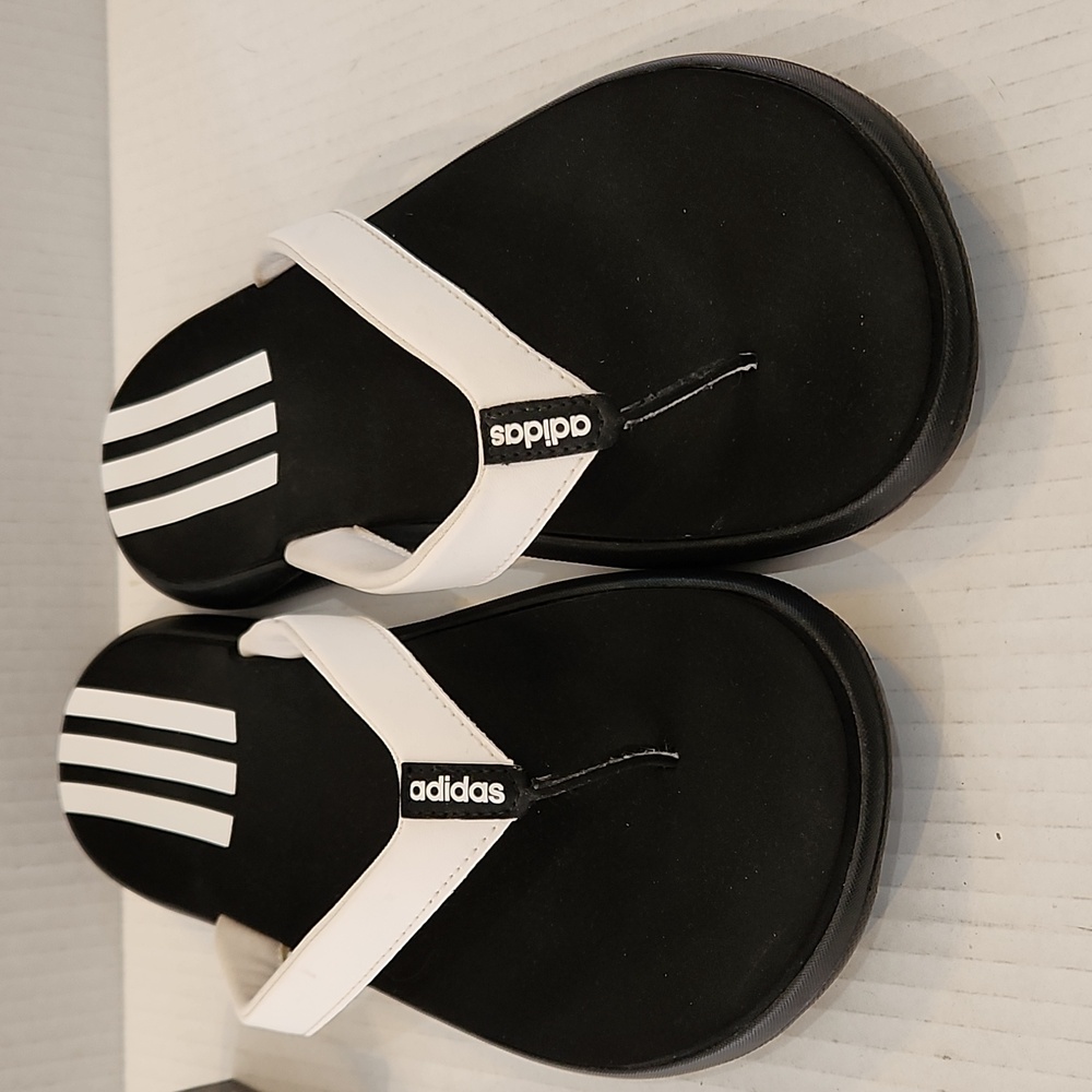 Adidas flip flop sandals mens size 10 - Picture 4 of 6